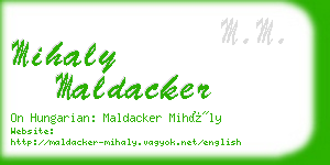 mihaly maldacker business card